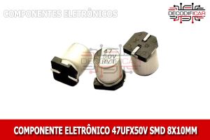 Capacitor eletrolitico 47UFX50V SMD 8X10 mm