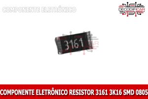 RESISTOR 3K16 SMD 0805 3161